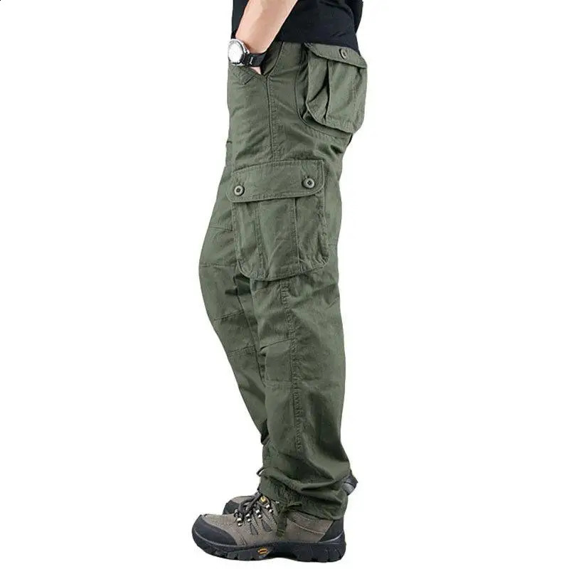 Tactical cargo pants mens cotton jackets outdoor work clothes large-sized Hombre clothing camouflage hiking pants 250409