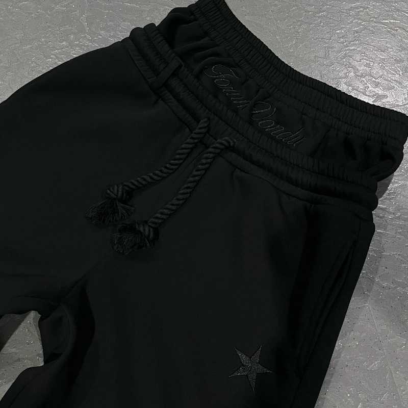 Y2K Mens Jogger Gothic Fashion Double Waist Neutral Cotton Sports Pants Hip Hop American Retro Street Casual Track PantsXJ250410