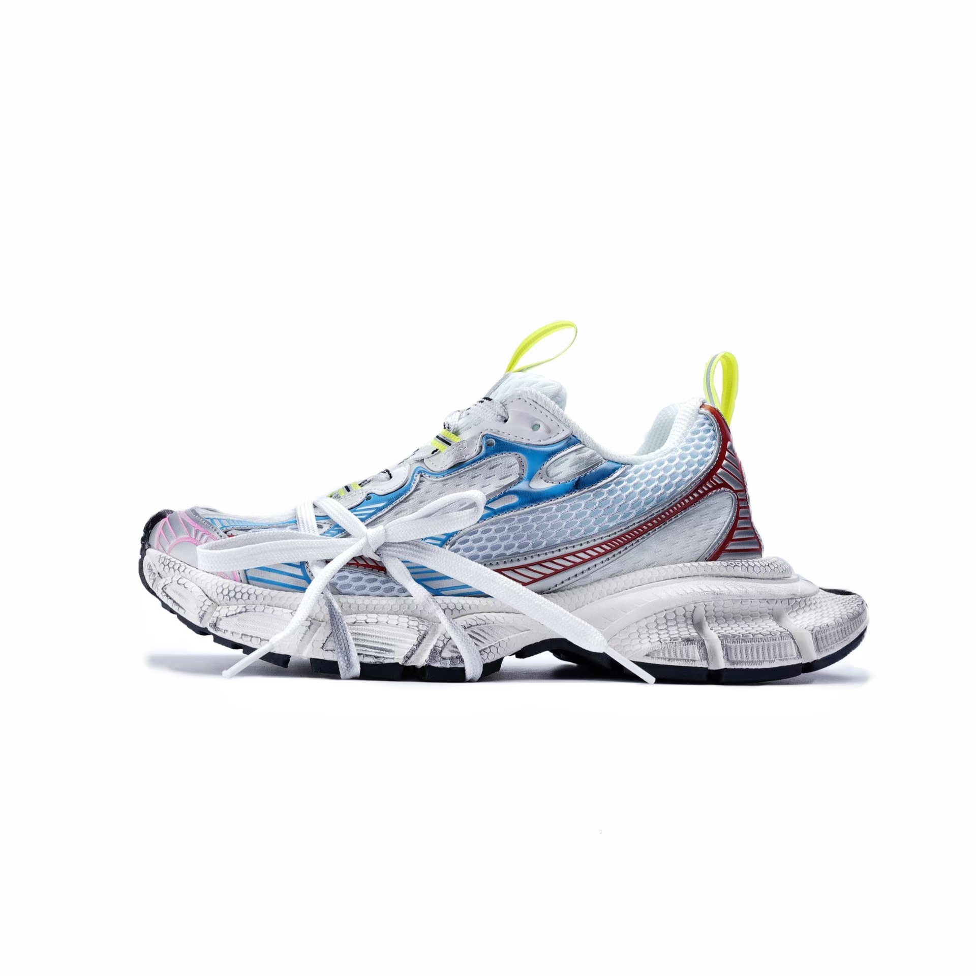 Retro style luxury shoes casual shoes colorful distressed thick sole height increasing designer shoes mesh sports shoes new winter casual versatile sh