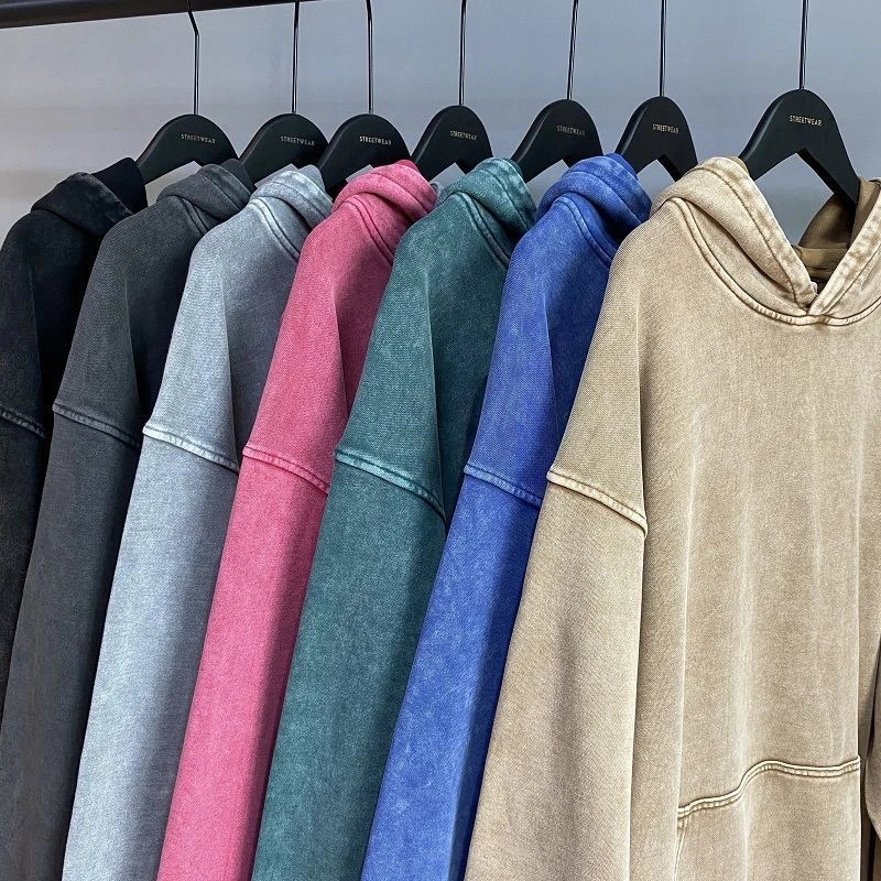 400G American Retro Heavy Sweater Mens Spring and Autumn Washed Old Oversize Trendy Loose Large Size Hooded Jacket 251110