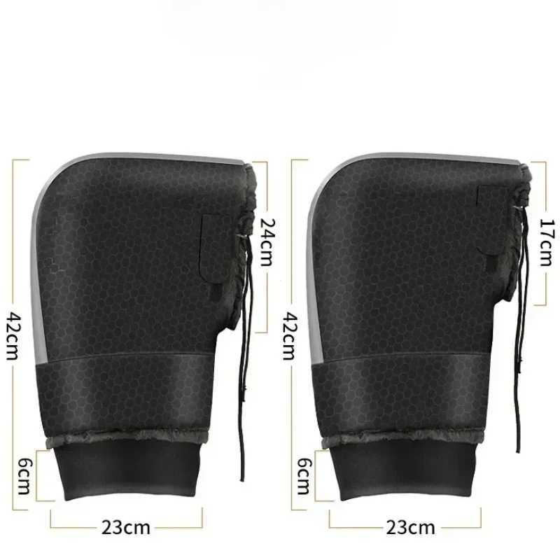 1Pair Motorcycle Handlebar Muffs Waterproof Handlebar Mitts Snowmobile Gloves Winter Thermal E-Bike Cycling Motorbike Gloves S25118
