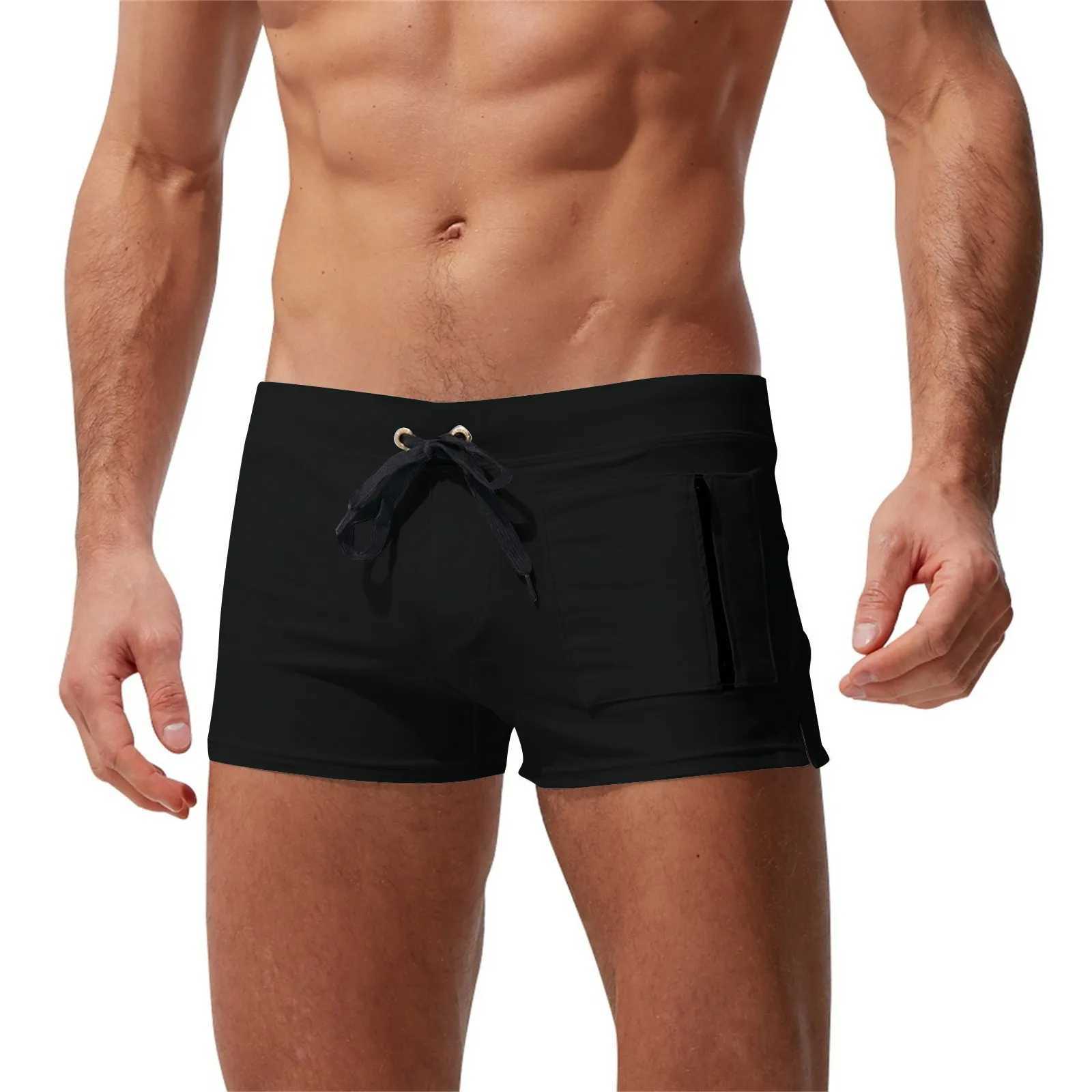 Swimming shorts mens zipper pocket casual mens shorts quick drying board shorts mens luggage summer mens shortsW250410
