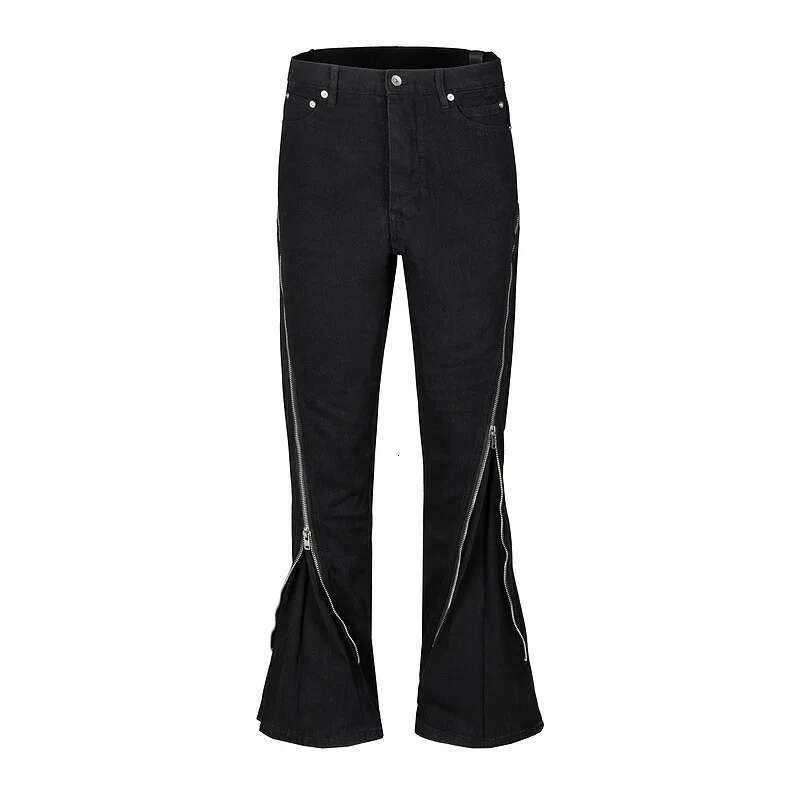 Brand New Classic Rick Folding Zipper Slim Fit Straight PANT Cotton Denim Pants Comfort Casual Jeans