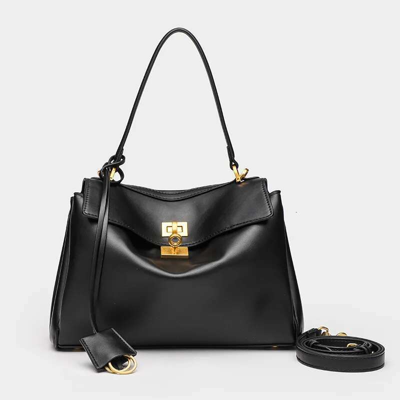 Designer 2025 New Genuine Leather Rodeo With High-End Buckle Underarm Single Shoulder Crossbody Casual Women's Famous Brand Bag