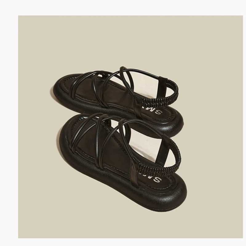 Thick soled sandals for women 2024 new summer soft soled lifting casual Roman sandals small womens sandals without print sandalsXJ250410