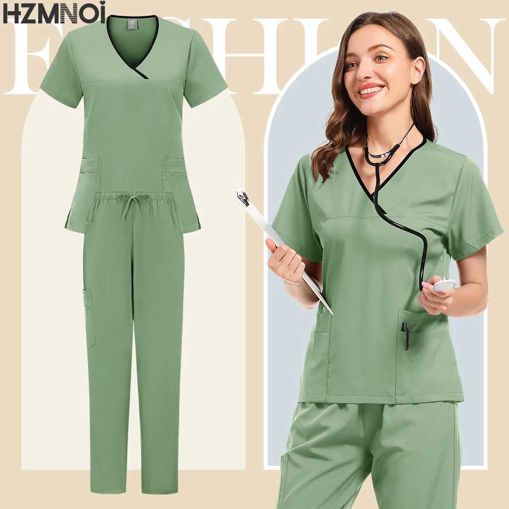 Multicolor Hospital Nurse Uniforms Dental Clinic Pharmacy Medical Scrubs Surgical Gown Women Doctor Veterinary Uniforms Workwear X250410