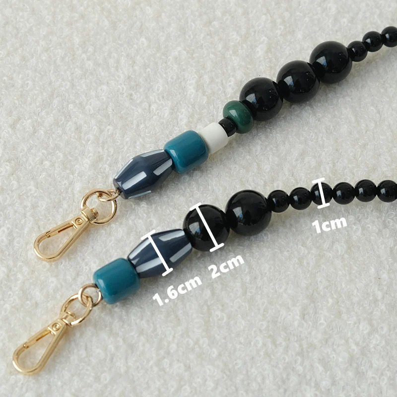 Fashion Woman Bag Accessory Chain Vintage Blue Beaded Chain Acrylic Bag Rope Strap Women Handbag Shoulder Handle Chains 251110