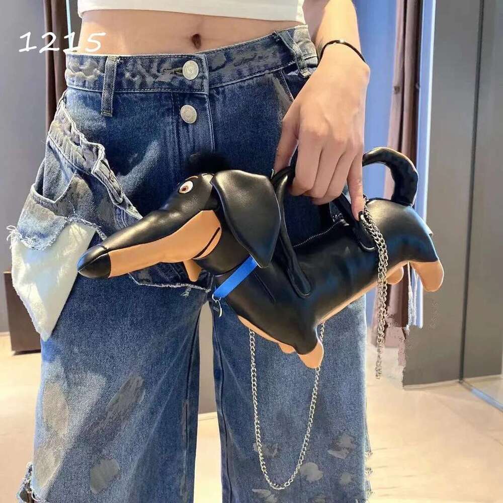 Cartoon Dahund Dog Shape Handbag Women Purses Shoulder Girls Crossbody Designer Ladies Mini Clutch Bag