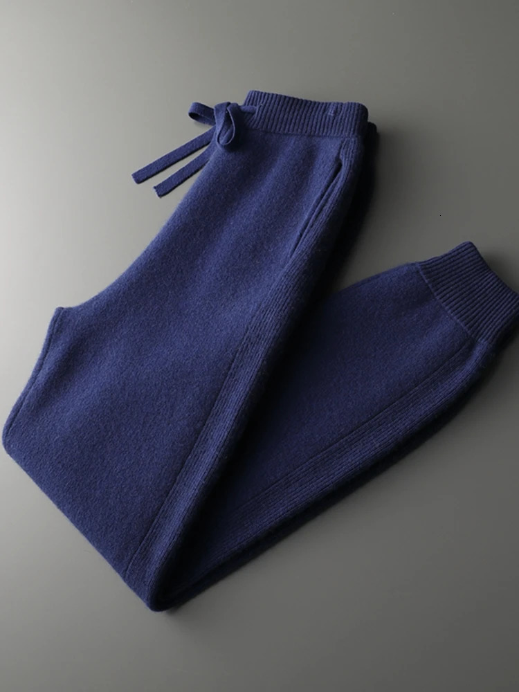 MEETCC Mens 100 Cashmere Cardigan Suit Zipper Sweater Hoodie Pants Autumn Winter Thick Warm Clothing Jacket 251030