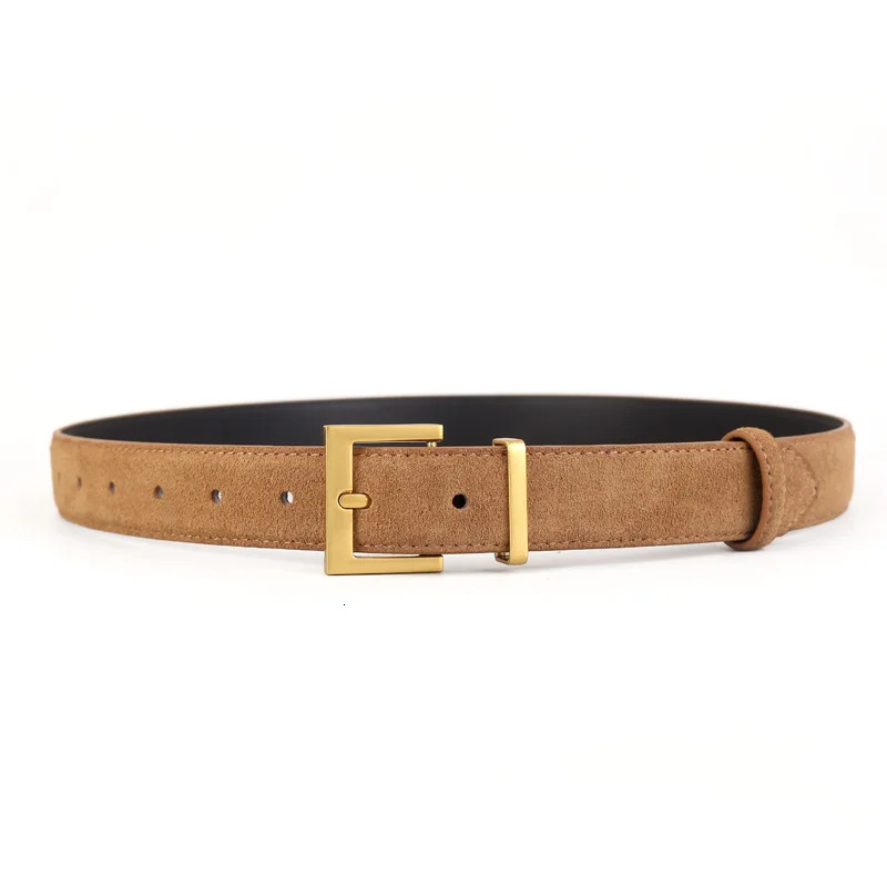 Factory Womens Leather Belt with Needle Buckle Suede Waist Belt Cowhide Versatile Decoration Jeans Waist Belt 251110