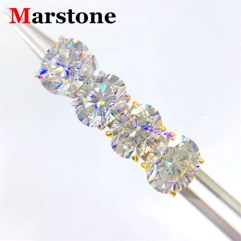 Oval Moissanite Shaped Diamond Stud Earings D Color Womens Earrings Original 925 Silver Top Quality for Women Gift