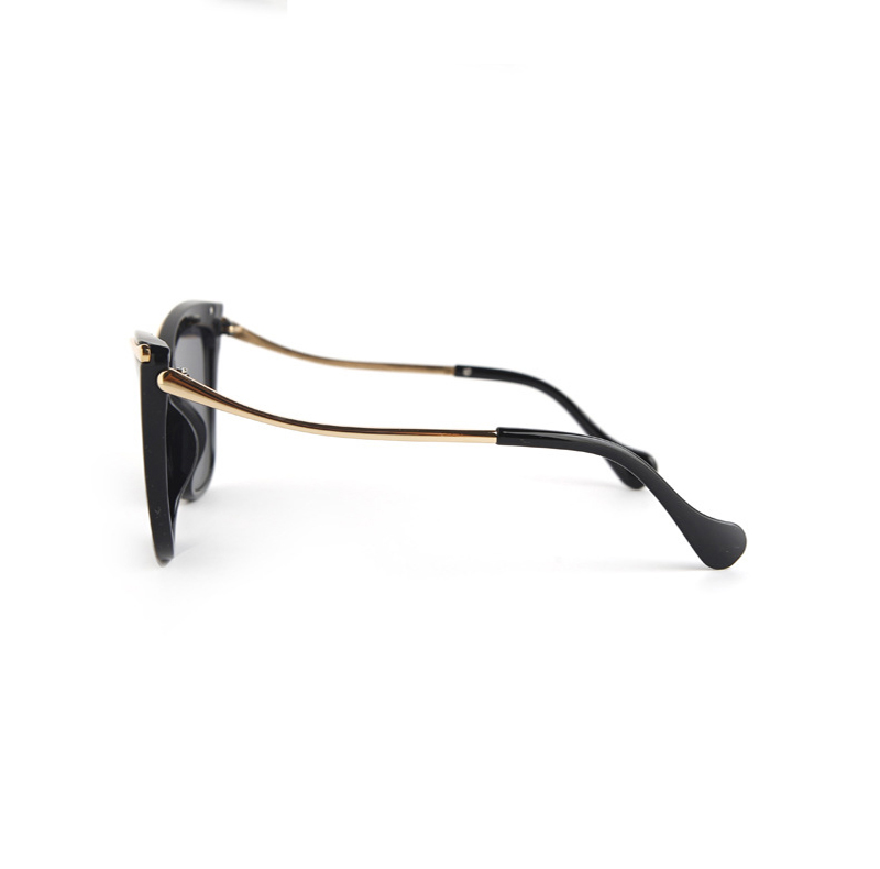 New Cat-Eye Oversized Frames Flat-Lens Metal Cross-Design PC Blue Light Blocking Fashion Eyewear European & American Optical Frames