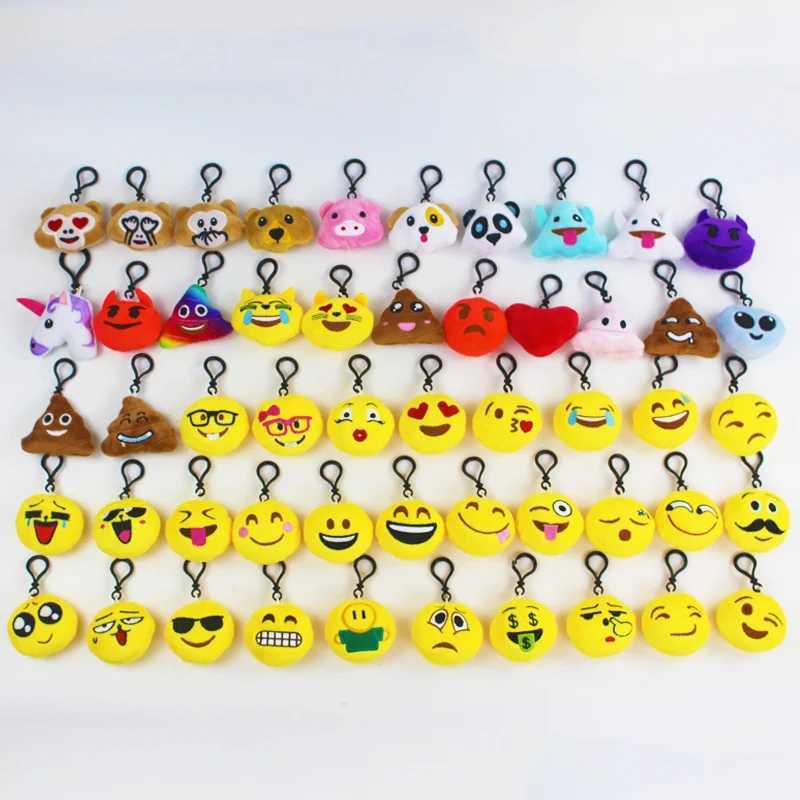 10 Cute Cartoon Keychains Fury Balls Plush Keychains Womens Handbags Car Keyholders Pendants Toys Childrens Gifts W250411