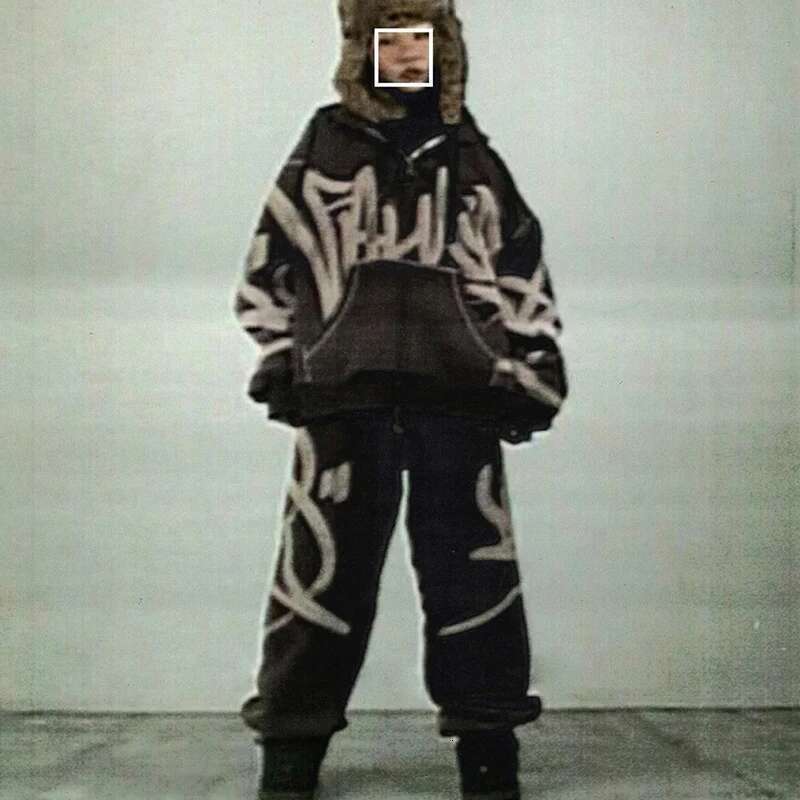 Y2k Women Hooded Shirt Streetwear Tops Print Graphics Men Lovers Hoodie Tracksuit Hip Hop Women's Zip Up Vintage Coats Clothing