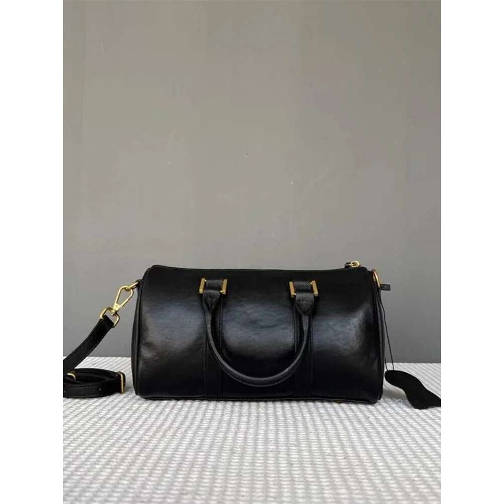 Designer Bag Retro Women Cowskin Genuine Leather Fashion Tote Handbag Solid Color Boston Bag Office Ladies Single Shoulder Crossbody Bags