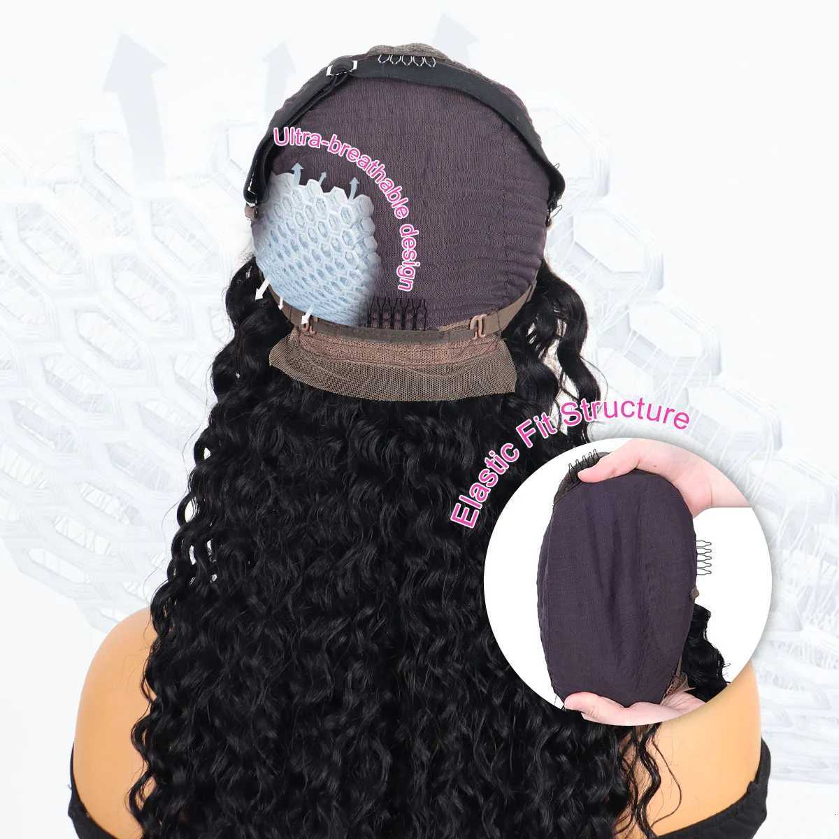 30 40 Inch Kinky Curly Wigs 13x6 Hd Lace Frontal Wig Black Deep Wave 13x4 Wet And Wavy Water Wave 100 Human Hair Wig For WomenT251111