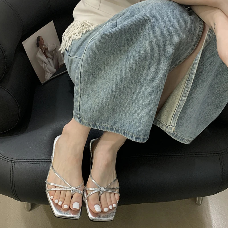 Summer Beach Flip Flop Womens Flats Slippers Comfort Slip On Slides Casual Dress Street Style Shoes 250410