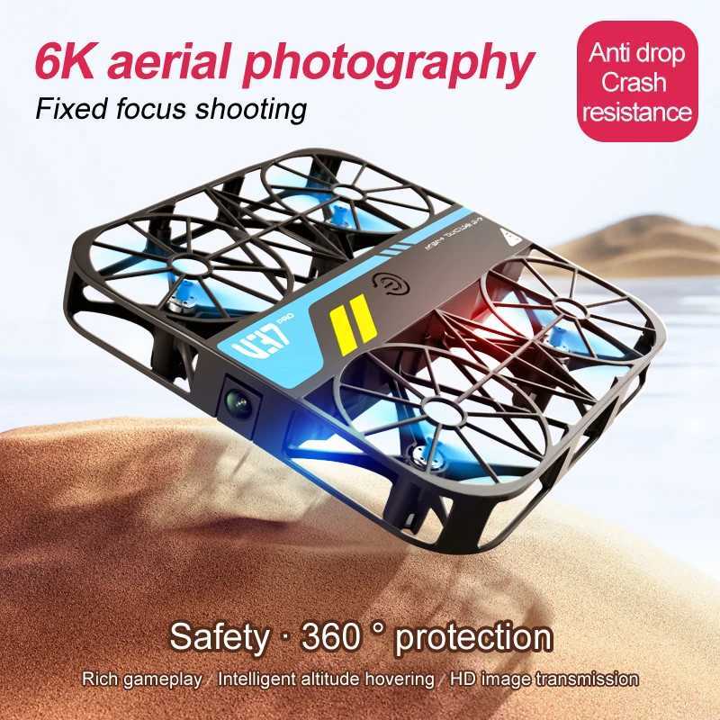 V37 Mini Drone 8K HD Camera with Mesh Protective Case Pocket Rc Four Helicopter Aerial Photography Aircraft Model Suitable for All AgesXJ250411