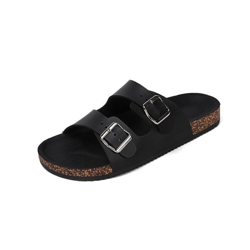 New fashion slippers large size men soft cork soles outside the beach wear light comfort home non-slip 36-46 free shipping