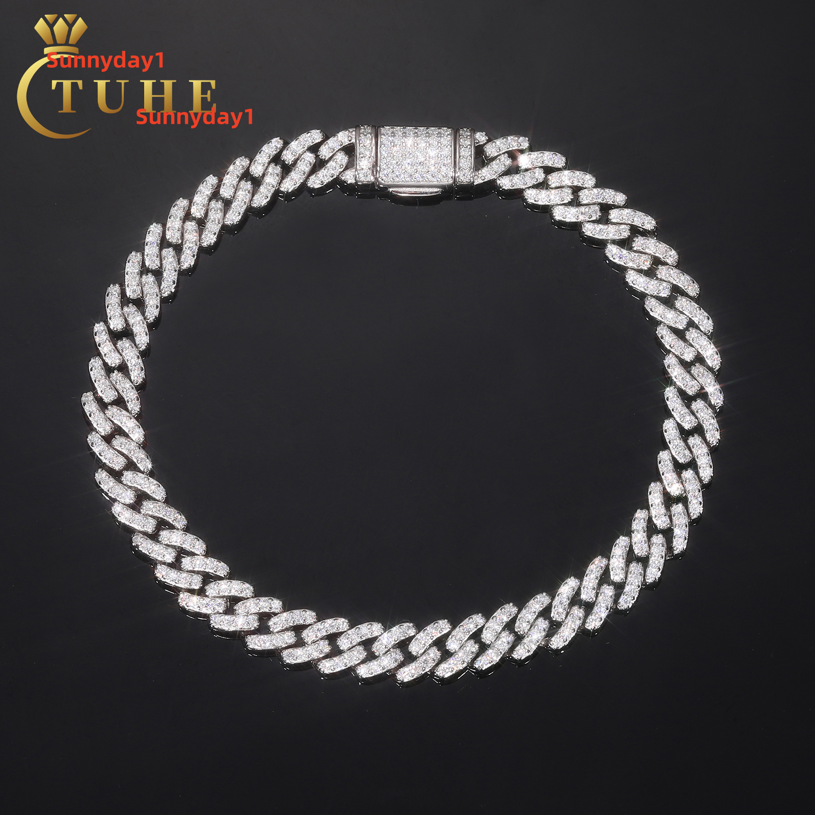 Cheap Price Pass Diamond Tester 6mm 925 Sterling Silver VVS Moissanite Iced Out Hip Hop Jewelry Cuban Link Bracelet Men Women