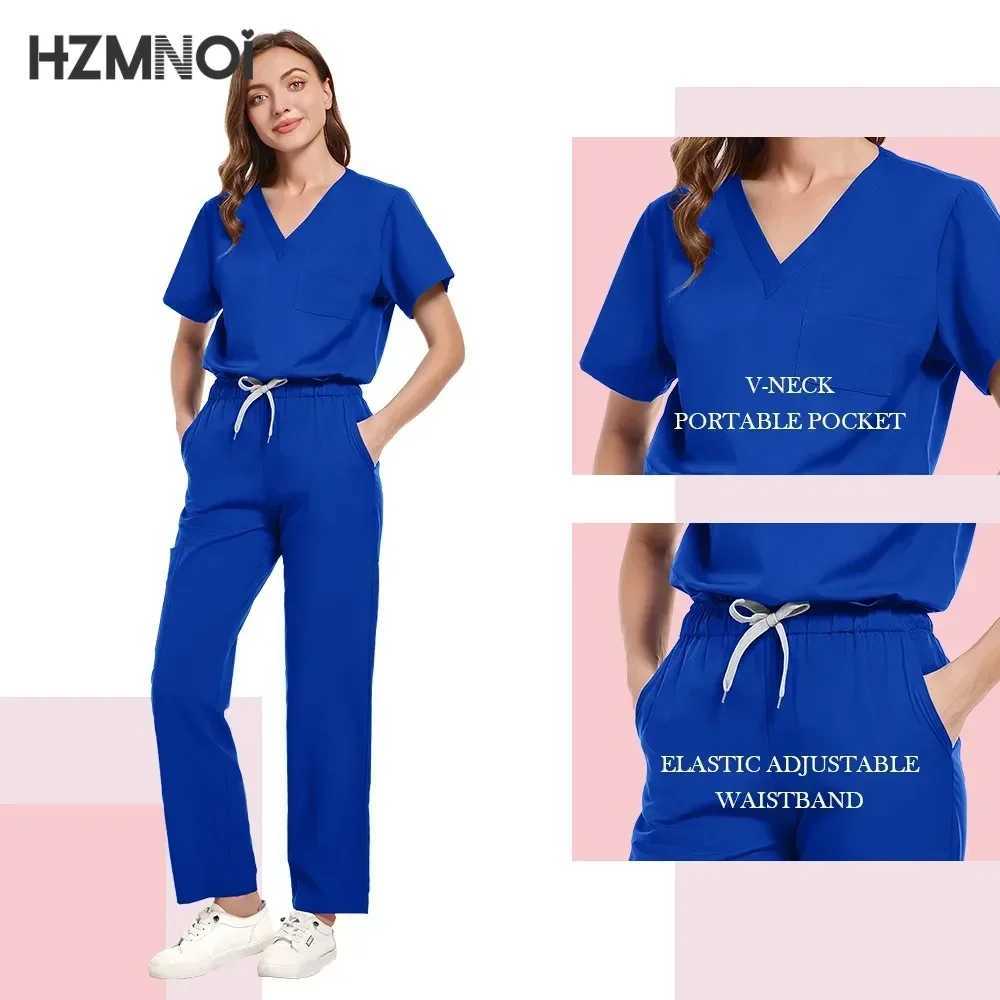 Multicolor Clinical Workwear Pharmacy Dentistry Work Clothes Doctor Nurse Uniforms Hospital Surgery Top Pants Medical Scrubs Set X250410