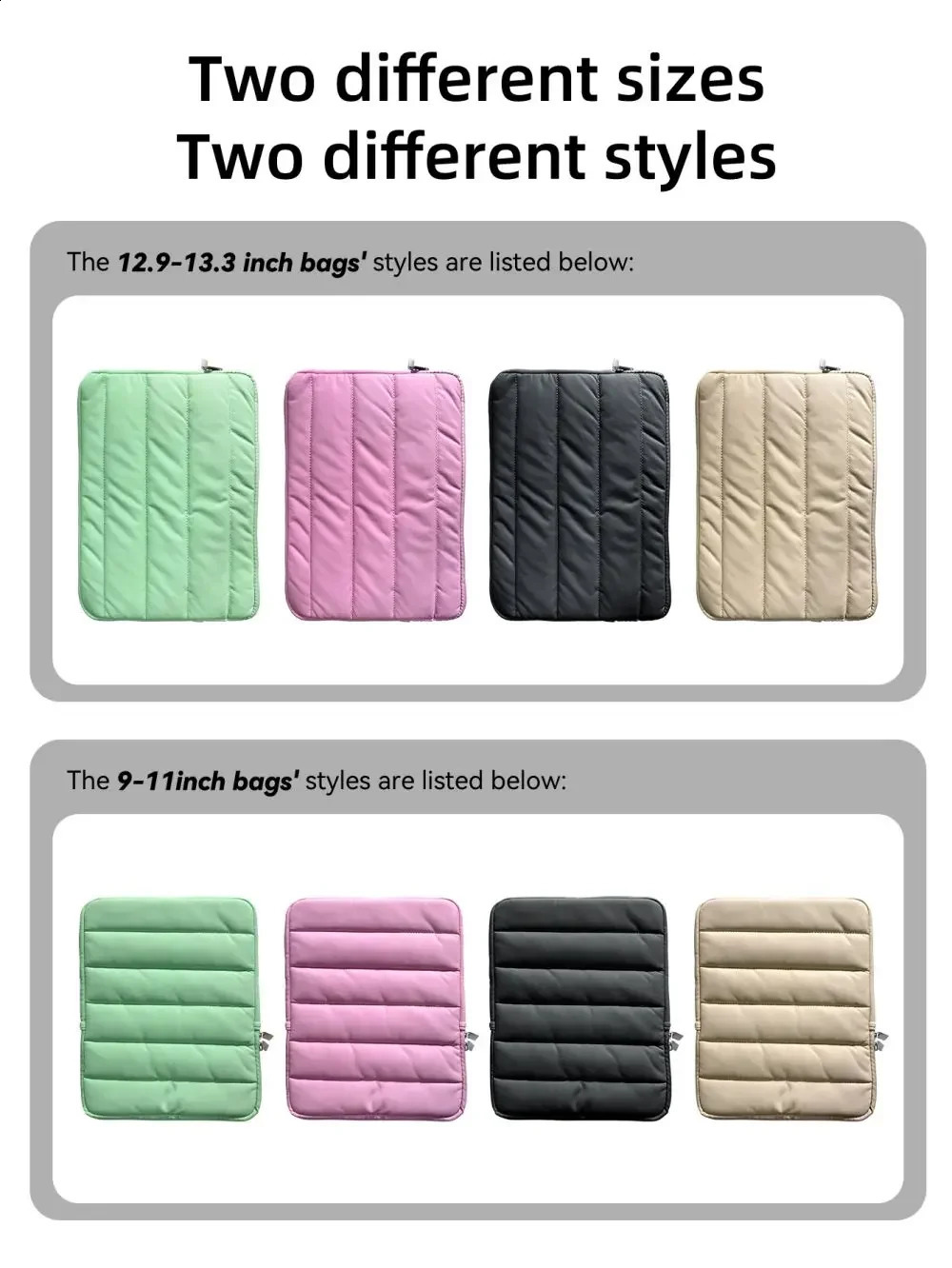 Puffy Laptop Bag for 9-13 inch Notebook Case fit 14.2 Air Pro Tablet Waterproof Portable Travel Carrying PC Handbag 250407