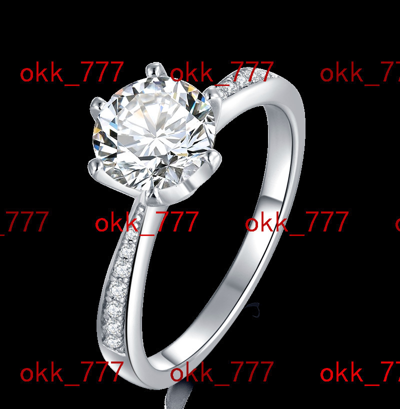 Hot Sale Sterling Silver Lady Engagement Ring Luxury Moissanite Ring
