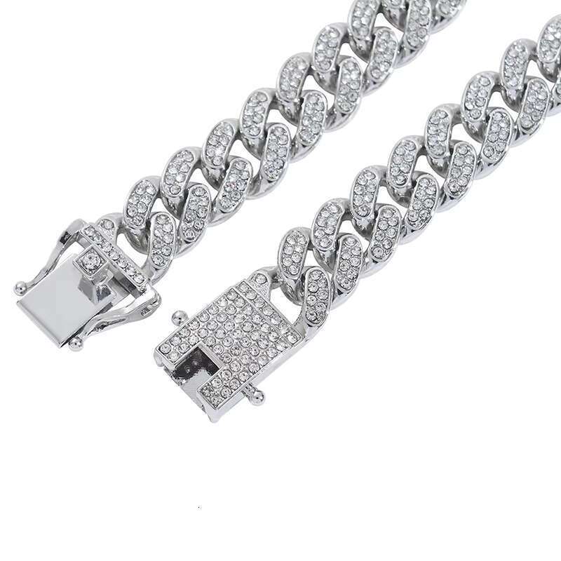 DHCollections 13mm Bg Rhie Golden Miami Cuban k Chain Men's Hip Hop Necklace Jewelry