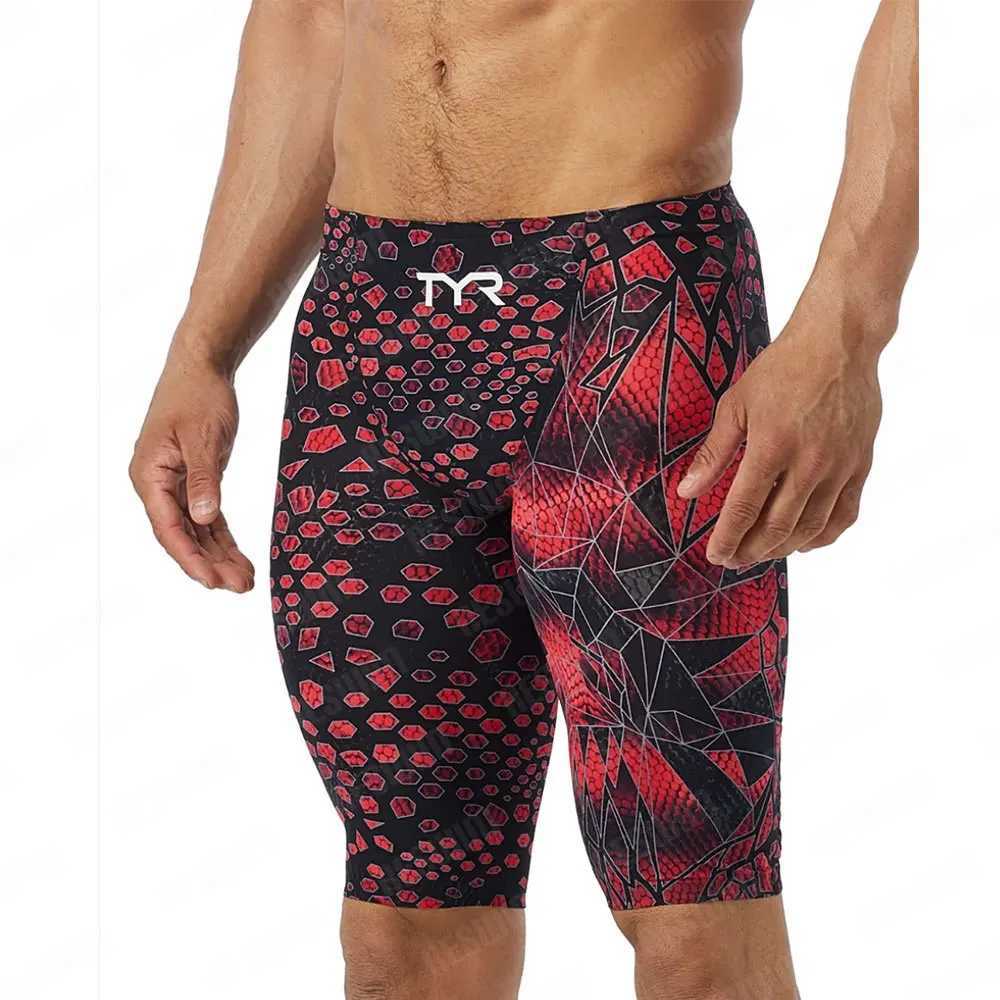 Summer racing swimsuit mens printing interference machine sports training swimsuit shorts 2025 Pro beach shorts quick drying swimsuitW250410