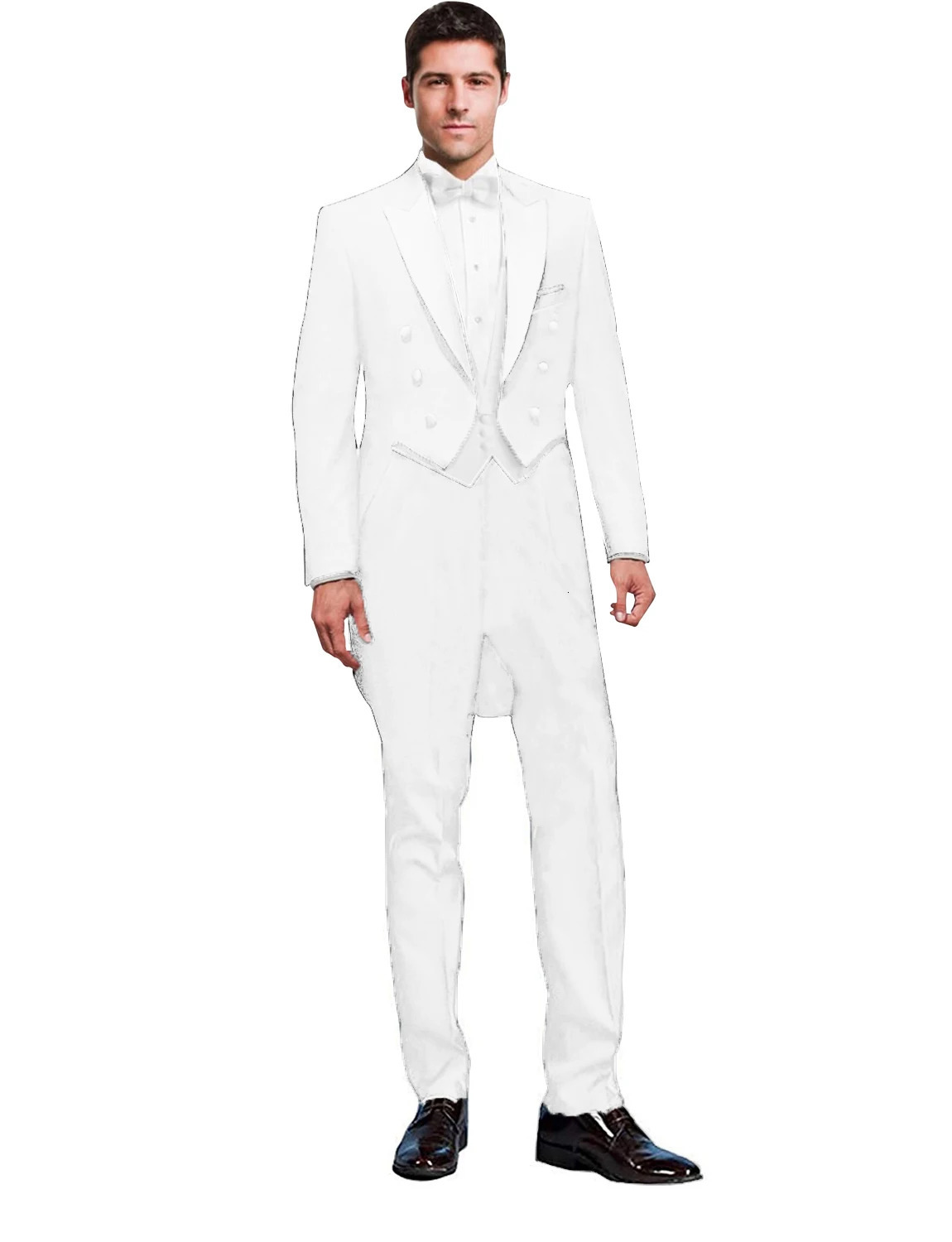 3 Piece Solid Men Suit Wedding Groom Tuxedo Long Blazer Man Formal Prom Male Suit Fashion Costume Homme JacketVestPants 251107