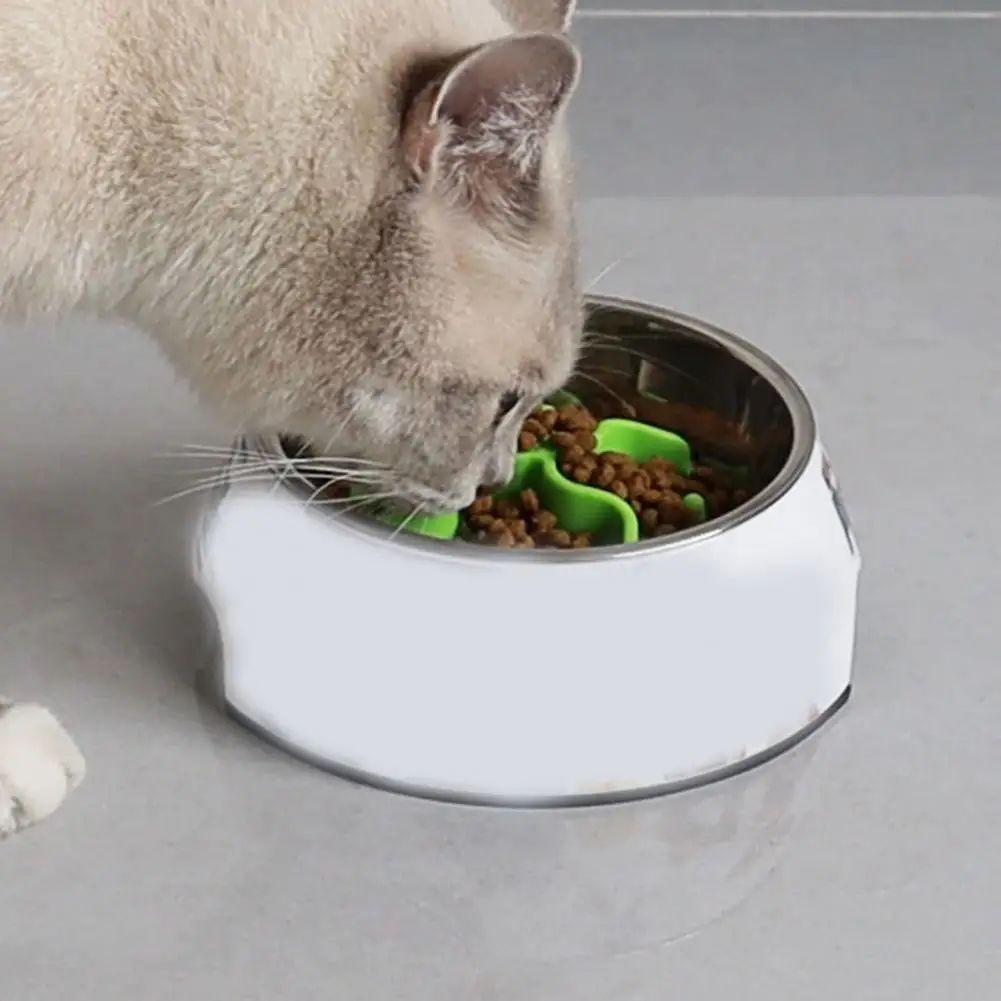 175956 Ceramic cat bowl, made of natural material and fired at high temperature, solid and smooth, easy to clean and non-toxic, to ensure cats' h