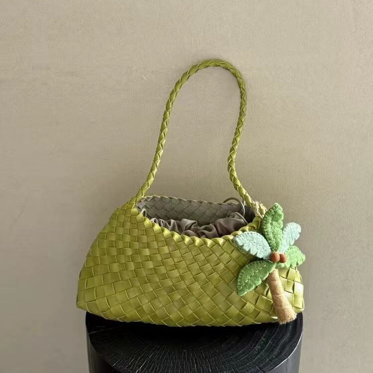 Guguo Free Shipping New Designer Bag Korean Handwoven Underarm Bag For Women High-end Versatile Retro Handheld Shoulder Mother-daughter Bag