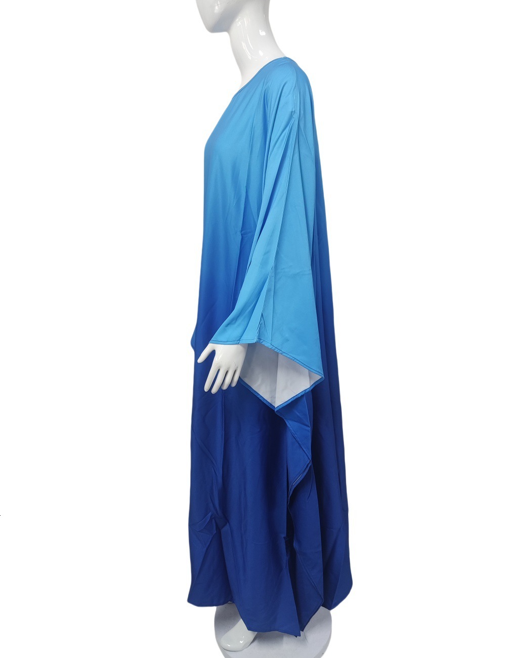 Large size women's Muslim dress, modern fashion, soft light satin, bat robe
