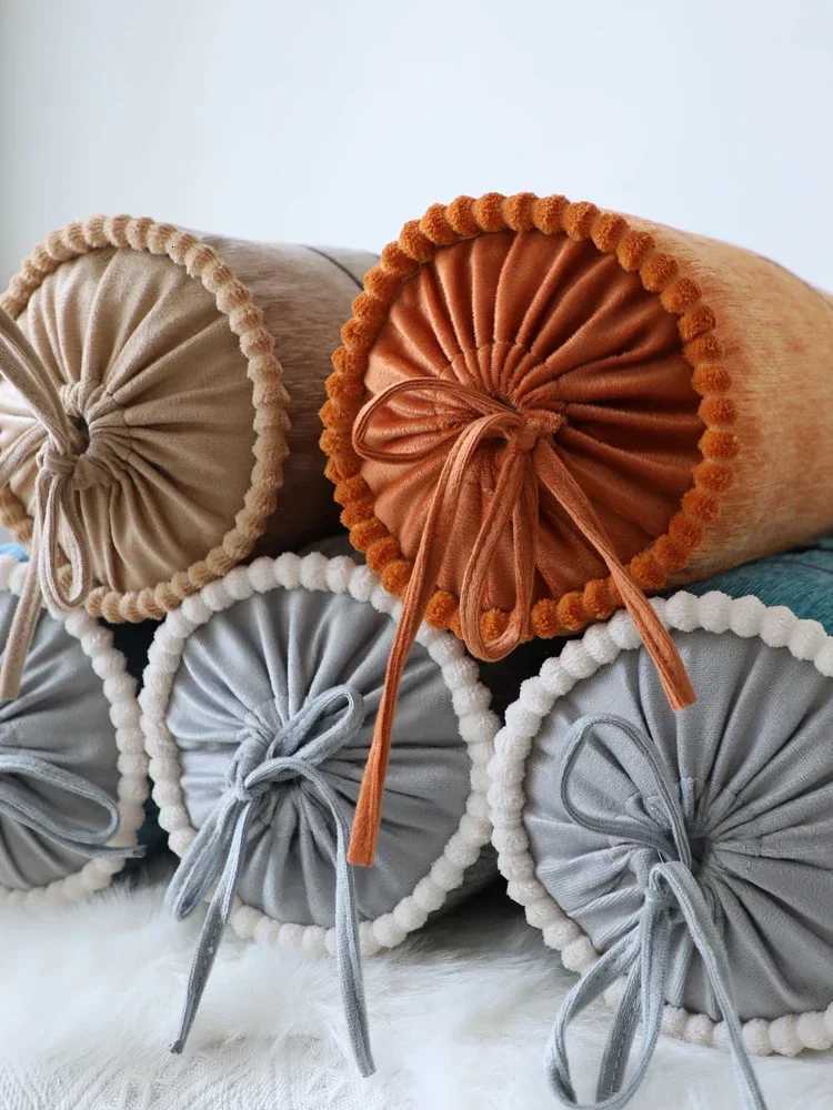 Luxury Living Ro Sofa Chenille Cylindrical low Nordic Style Candy Shape low Bedro Backrest Waist Cushion Removable C251111