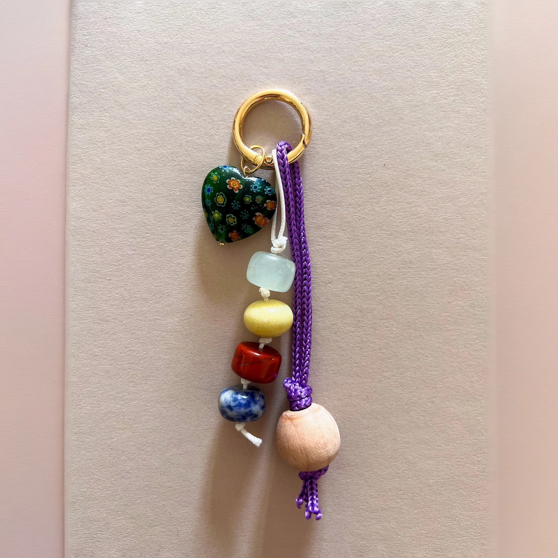 Niche High-End Retro Elegant Bag Charm New Versatile Colorful Cord Chain Series Classy Backpack Pendant