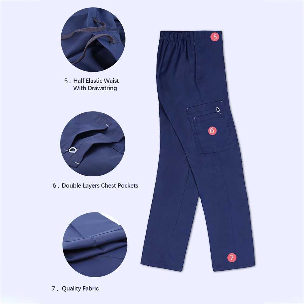 Scrub set medical uniform nurse work clothes suitable for womens nursing tops and pants chlorine bleach durable doctor set 9901 X250410