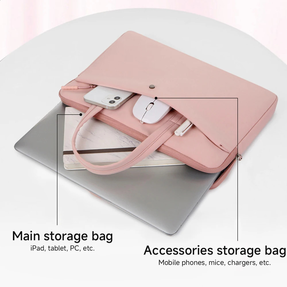 CASEPOKE Women Laptop Case 13.3in 14.6in 15.6in Handbag for Tablet Moblie Phone Laptop Bag for Air Pro HP250403
