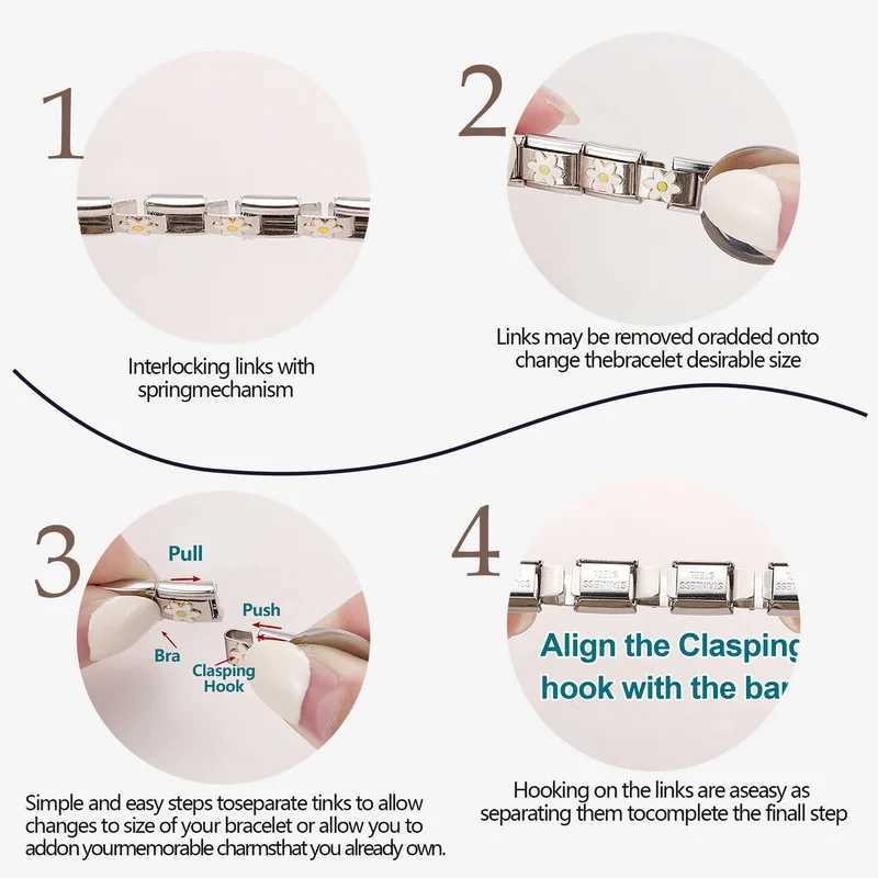 Youvelst Y2K Italian Charm Bracelets DIY Basic Elastic Charm Stainless Steel Bracelet Fashion WomenS Jewelry Making WholesaleC250410