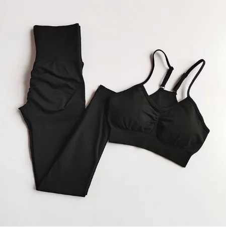 Womens sportswear fitness yoga set sportswear exercise bra+waist and long leg gym clothing seamless sportswearW250411