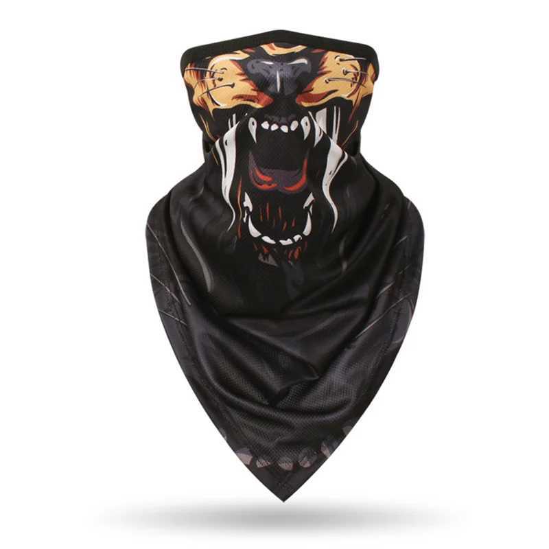 Multifunctional 3D Animal Print Triangle Scarf Bandana Sports Hiking Headgear Cycling Face Mask Fishing Neck Warmer Gaiter S251110