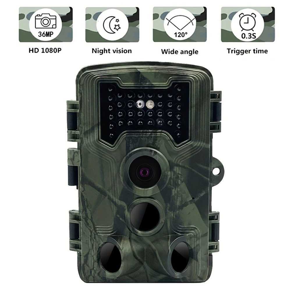 Hunting trail camera 36MP 1080P night vision wildlife camera outdoor trail camera with motion activation triggers wildlife reconnaissance X2504111