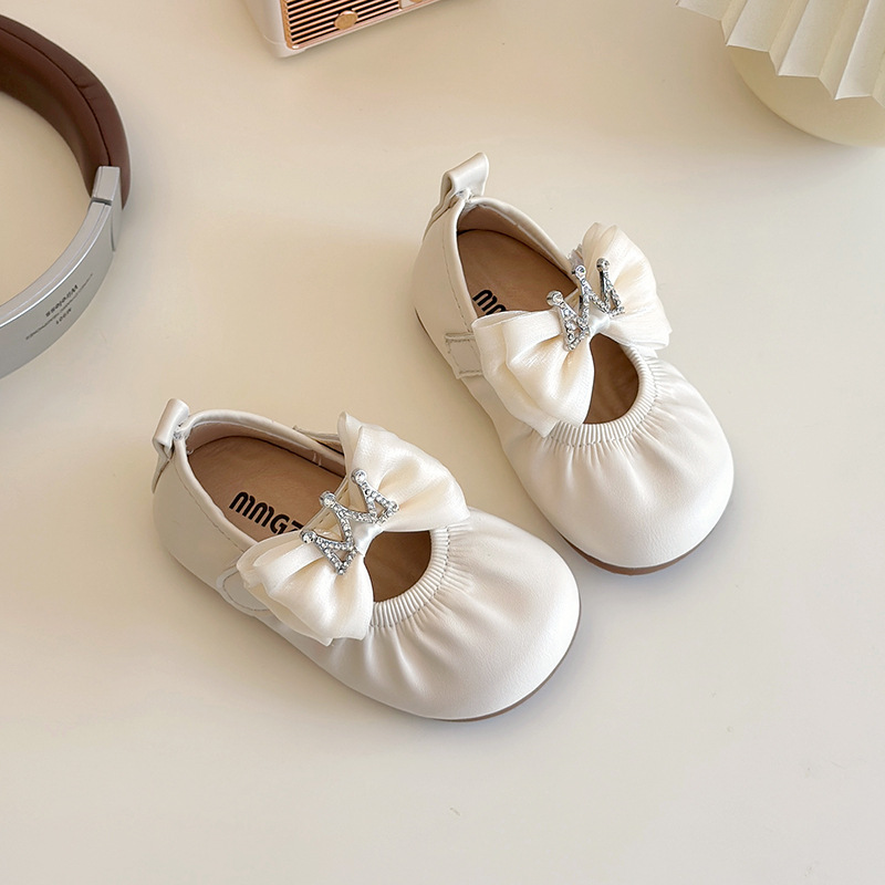 Spring New Kids Flats Shoes Bowknot Cover Toe Light Toddler Casual Shoes Kidszworld 2025 Fashion Non-slip Leisure Comfy Girls Shoes Size 16 - 25 K0242