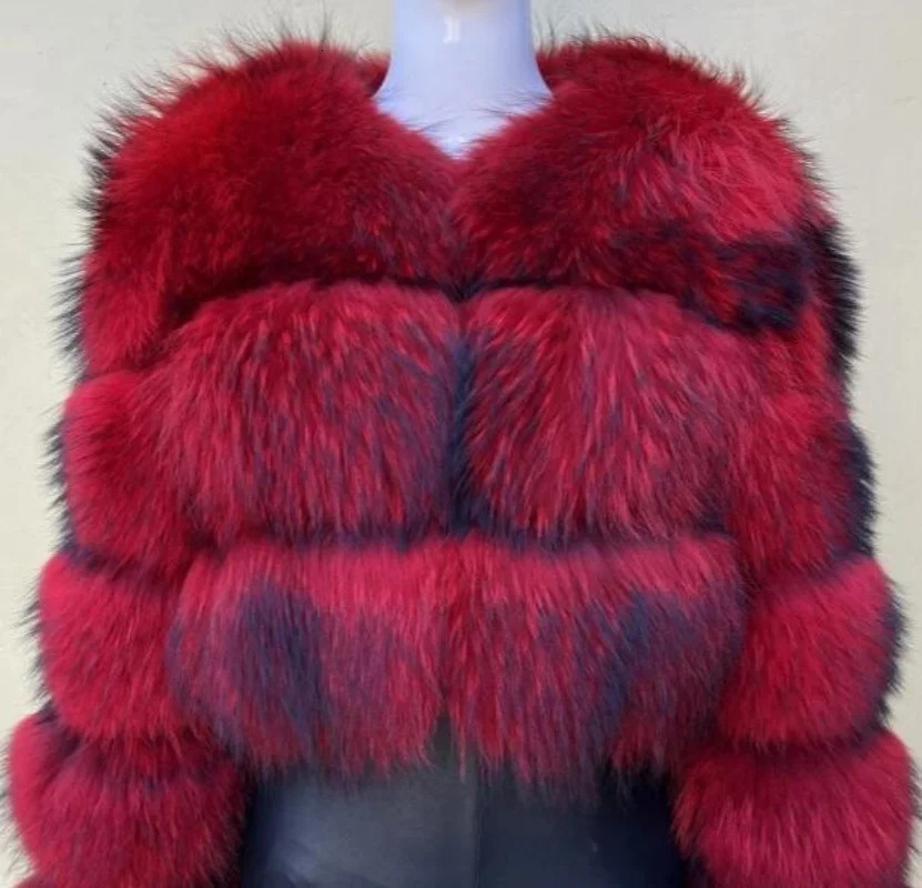 Faux Fur Coat Womens Jacket Winter Fashion Warm Thick Raccoon Leather Brown Plus Size Especially Cold 251103