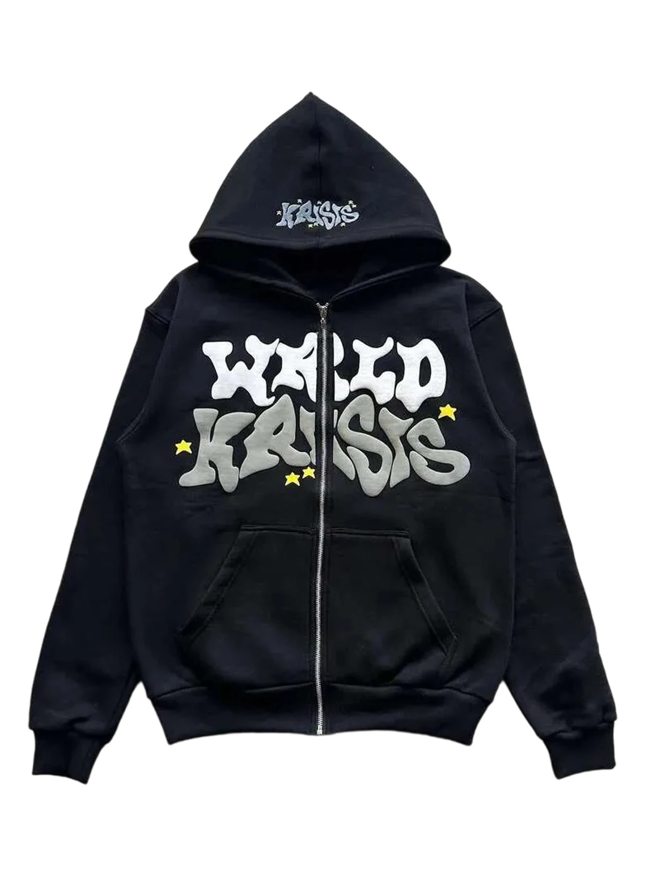 Y2k Hoodies Puff Print Hoodie Grunge Graphic Zip Up Hoodies Gothic Fashion Jacket Hip Hop Streetwear Aesthetic Sweatshirts 251110
