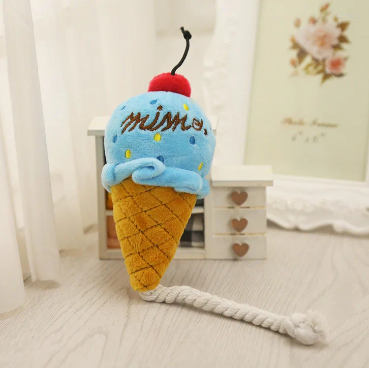 Update 13Cm Ice Cream Soft Pet Dog Squeaker Stuffed Gift Pt18