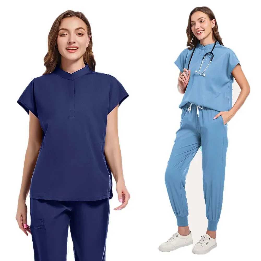 High Quty Medical Uniforms Women Scrubs Sets Nursing Accessories Hospital Beauty Sn Spa Work Clothes Suit Surgical Gowns X2504104