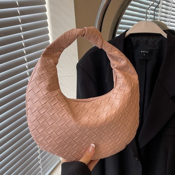 Free shipping designer bags Free Shipping New Designer Foreign Trade Trendy Textured Woven Handbag For Women Versatile Commuter Solid Color Underarm S