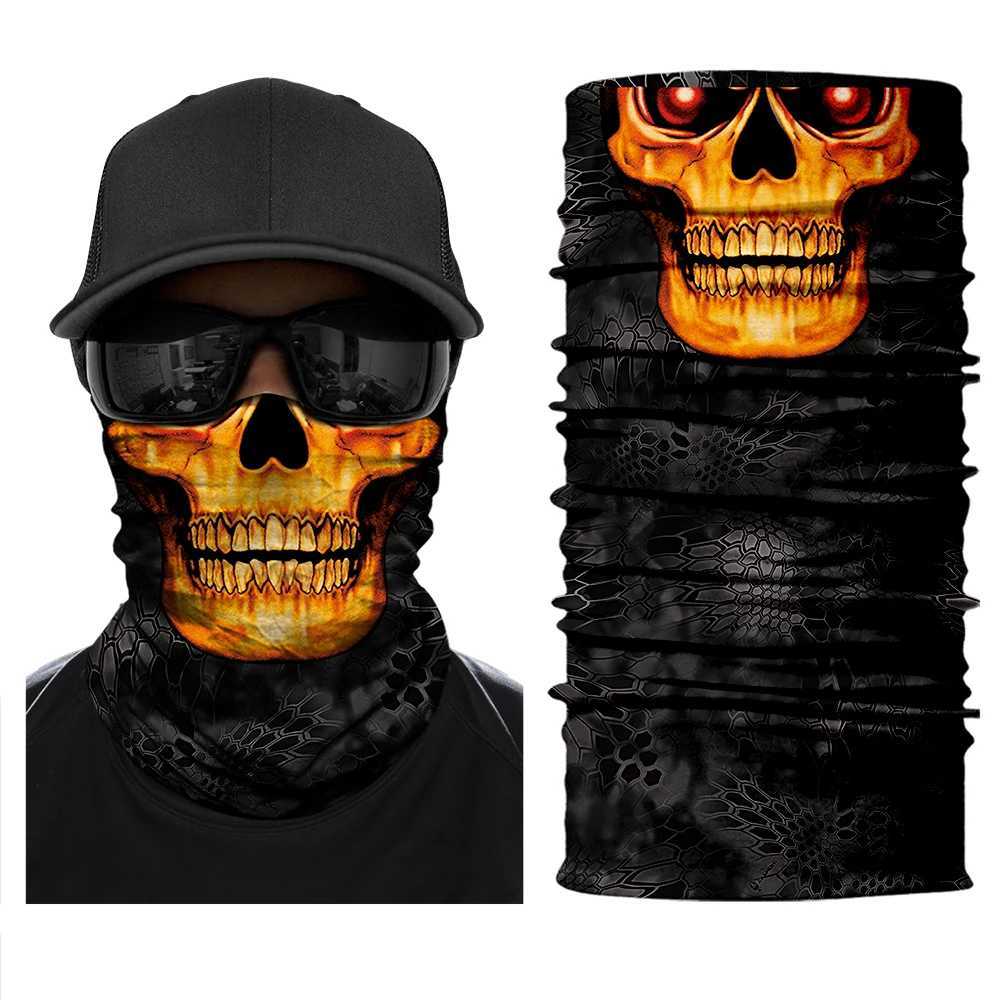 Motorcycle Face Mask Neck Headbands Biker Magic Headscarf Tube Neck Scarves Halloween Scary Mask Festival Skull Masks Skeleton S251110