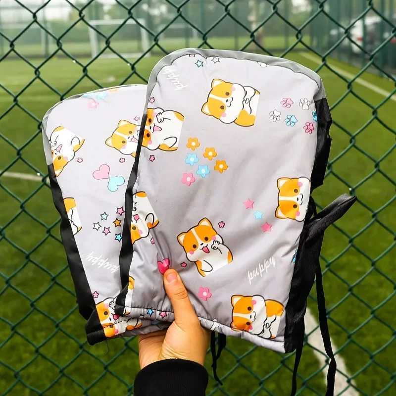 Thickened Warm Motorcycle Handlebar Gloves Winter Waterproof Windproof Glove With Reflective Strip Motorbike Protection Parts S25118