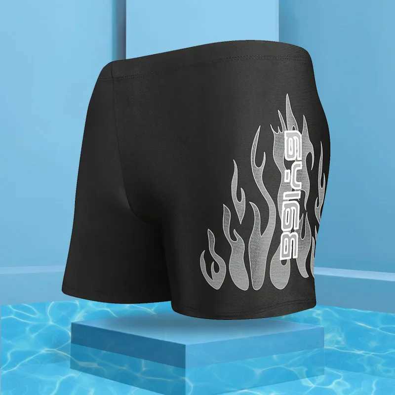 Mens elastic swimsuit beach swimsuit sports shorts surfing summer swimsuit boxing shorts swimsuitW250410